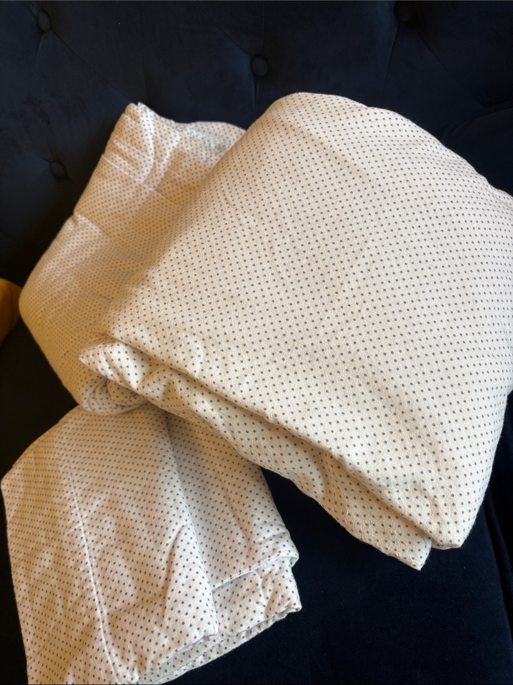 Queen Size flannel sheet Set - Grey on White